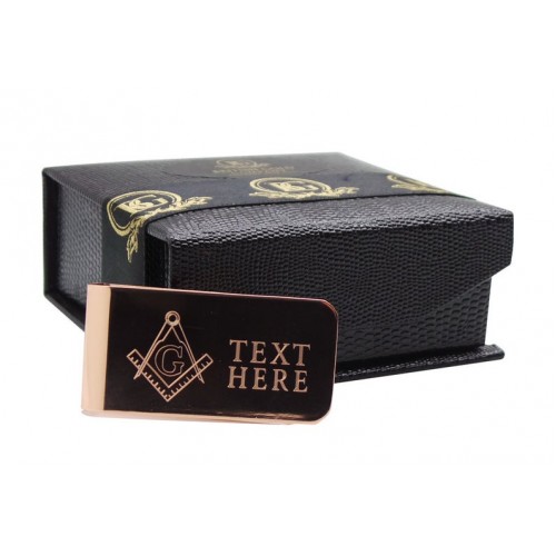 Freemason Rose Gold Plated Money Clip Freemason Rose Gold Plated Money Clip